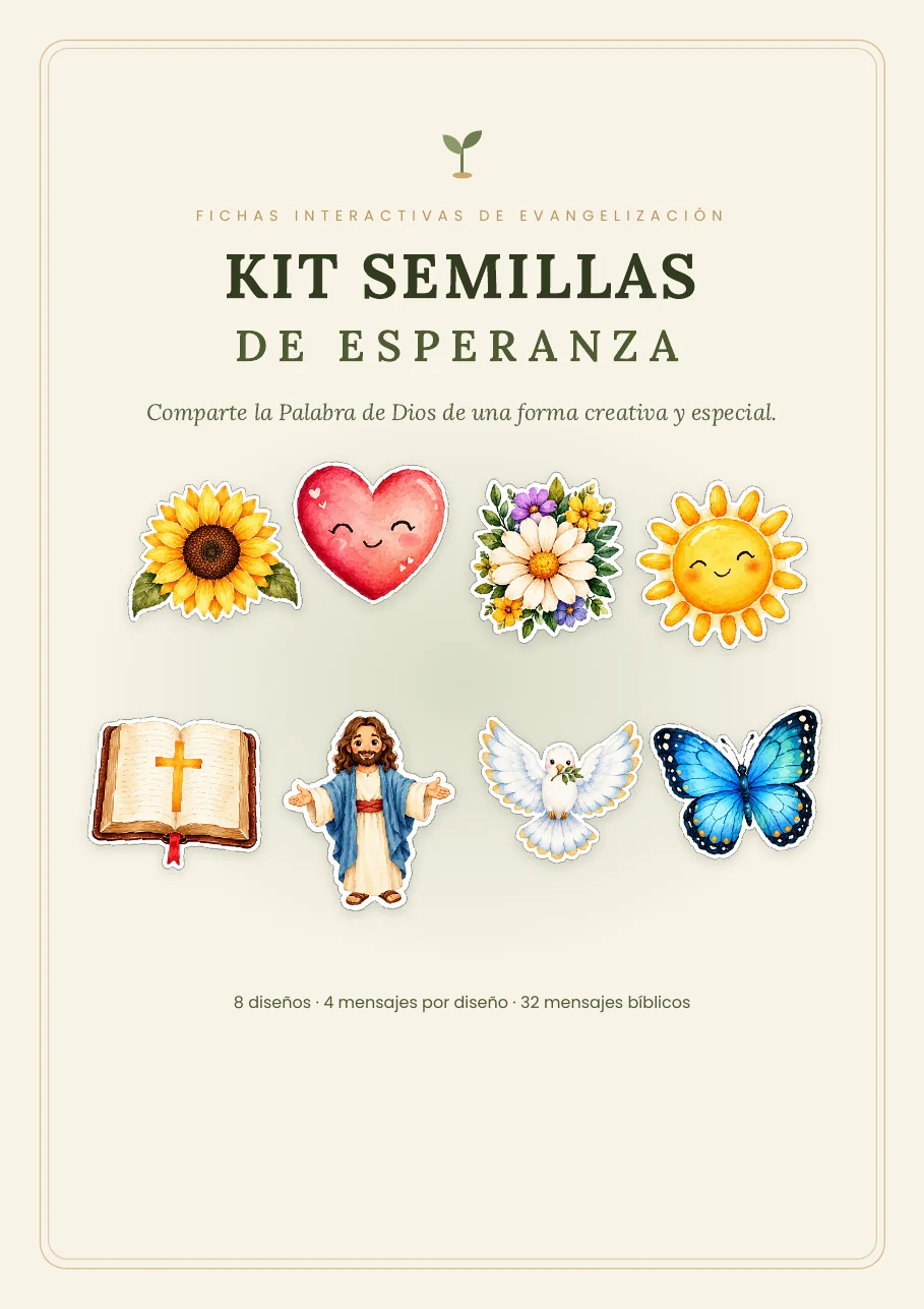 Portada del Kit Semillas de Esperanza con los 8 diseños