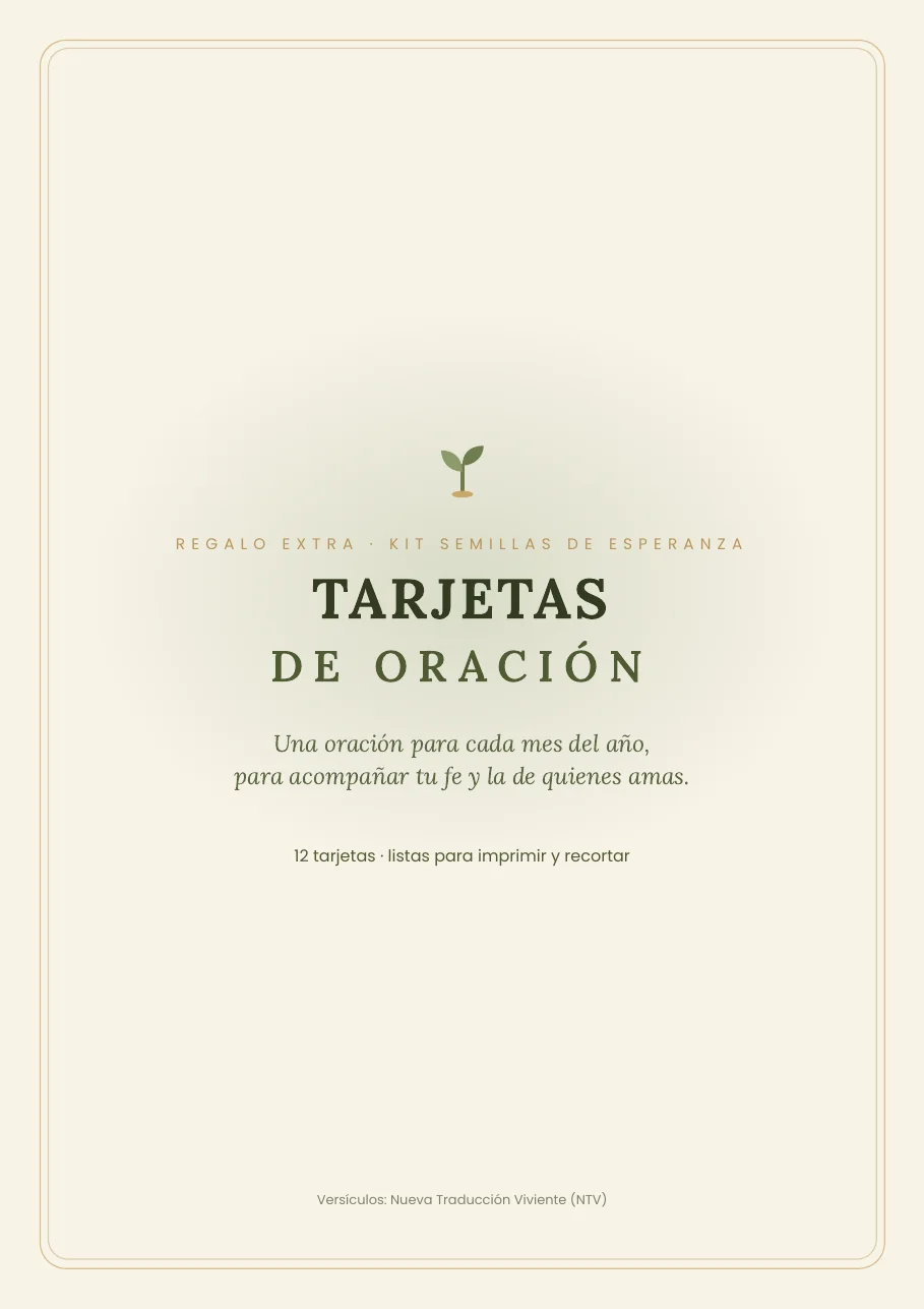 Portada de las Tarjetas de Oración
